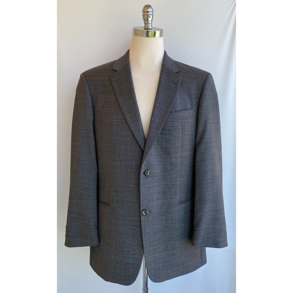Hugo Boss Guabello Sharkskin Wool Suit Jacket Blazer Men 42R